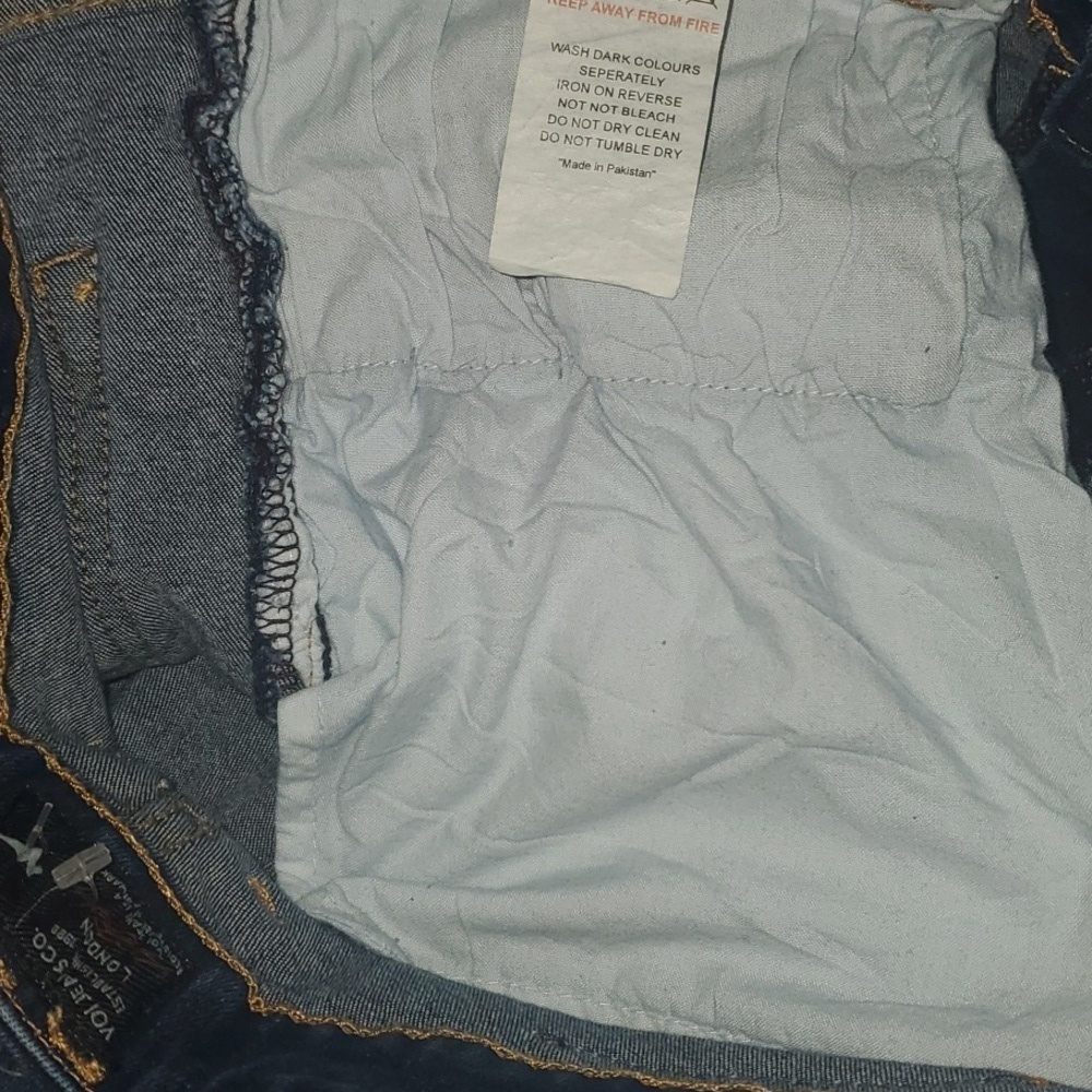 Voi Jeans Mens Size 32 Regular Blue Ripped Holes - Picture 16 of 16